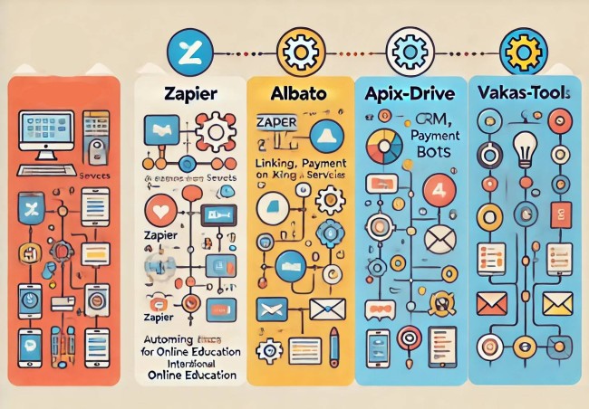 Топ-4 сервиса для интеграций: Zapier, Albato, ApiX-Drive, Vakas-tools 