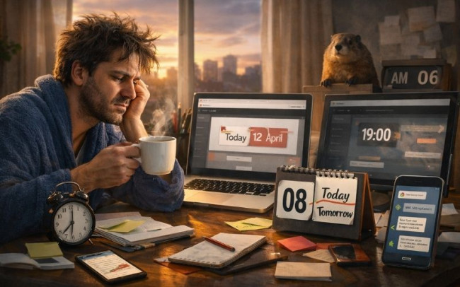 Утро владельца онлайн-школы: кофе, тильда, День Сурка. 